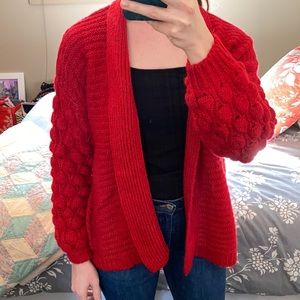 NWOT Kaari Blue Popcorn Cardigan Sweater